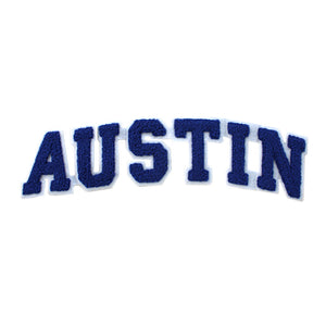 Varsity City Name Austin in Multicolor Chenille Patch