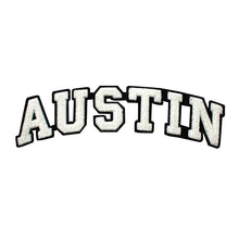 Load image into Gallery viewer, Varsity City Name Austin in Multicolor Chenille Patch
