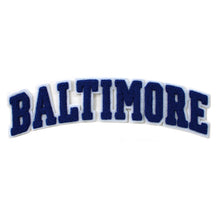 Load image into Gallery viewer, Varsity City Name Baltimore in Multicolor Chenille Patch