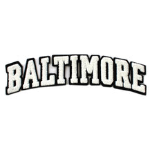 Load image into Gallery viewer, Varsity City Name Baltimore in Multicolor Chenille Patch
