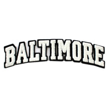 Load image into Gallery viewer, Varsity City Name Baltimore in Multicolor Chenille Patch