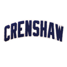 Load image into Gallery viewer, Varsity City Name Crenshaw in All Cap Multicolor Chenille Patch
