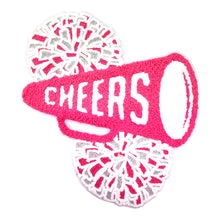 Load image into Gallery viewer, Cheers Cheerleader Pom Poms Megaphone Chenille Patch