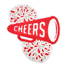 Load image into Gallery viewer, Cheers Cheerleader Pom Poms Megaphone Chenille Patch