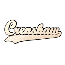 Load image into Gallery viewer, Varsity City Name Crenshaw in Multicolor Chenille Patch