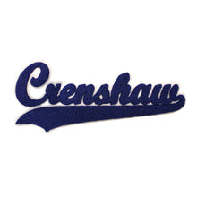 Load image into Gallery viewer, Varsity City Name Crenshaw in Multicolor Chenille Patch