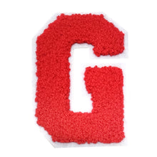 Load image into Gallery viewer, Letter Varsity Alphabets A to Z Red Chenille & White Felt 4 Inch