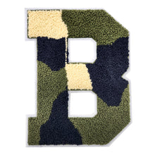Load image into Gallery viewer, Letter Varsity Alphabets A to Z Camo Chenille & White Felt 8 Inch