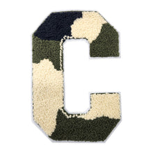 Load image into Gallery viewer, Letter Varsity Alphabets A to Z Camo Chenille & White Felt 8 Inch