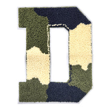 Load image into Gallery viewer, Letter Varsity Alphabets A to Z Camo Chenille & White Felt 8 Inch
