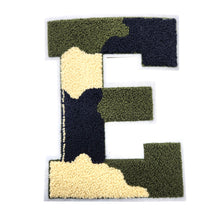 Load image into Gallery viewer, Letter Varsity Alphabets A to Z Camo Chenille & White Felt 8 Inch