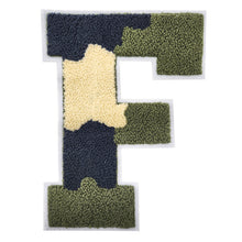 Load image into Gallery viewer, Letter Varsity Alphabets A to Z Camo Chenille & White Felt 8 Inch