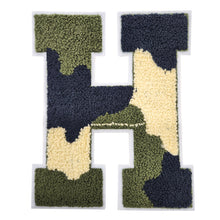 Load image into Gallery viewer, Letter Varsity Alphabets A to Z Camo Chenille & White Felt 8 Inch