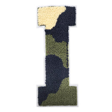 Load image into Gallery viewer, Letter Varsity Alphabets A to Z Camo Chenille & White Felt 8 Inch