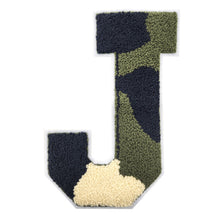 Load image into Gallery viewer, Letter Varsity Alphabets A to Z Camo Chenille & White Felt 8 Inch