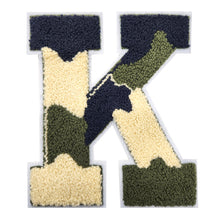 Load image into Gallery viewer, Letter Varsity Alphabets A to Z Camo Chenille & White Felt 8 Inch