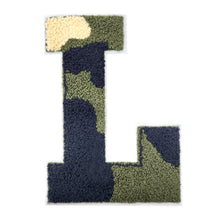 Load image into Gallery viewer, Letter Varsity Alphabets A to Z Camo Chenille & White Felt 8 Inch