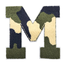 Load image into Gallery viewer, Letter Varsity Alphabets A to Z Camo Chenille & White Felt 8 Inch