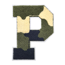 Load image into Gallery viewer, Letter Varsity Alphabets A to Z Camo Chenille & White Felt 8 Inch