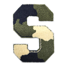 Load image into Gallery viewer, Letter Varsity Alphabets A to Z Camo Chenille & White Felt 8 Inch
