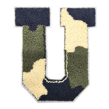 Load image into Gallery viewer, Letter Varsity Alphabets A to Z Camo Chenille & White Felt 8 Inch