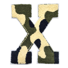 Load image into Gallery viewer, Letter Varsity Alphabets A to Z Camo Chenille & White Felt 8 Inch
