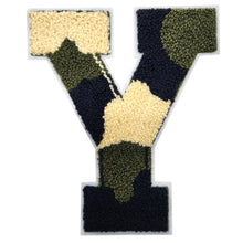 Load image into Gallery viewer, Letter Varsity Alphabets A to Z Camo Chenille & White Felt 8 Inch