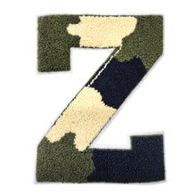 Load image into Gallery viewer, Letter Varsity Alphabets A to Z Camo Chenille & White Felt 8 Inch