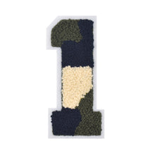 Load image into Gallery viewer, Varsity Numbers Camo Chenille & White Felt