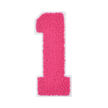 Load image into Gallery viewer, Varsity Numbers Candy Pink Chenille & White Felt
