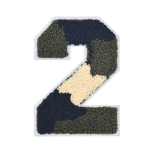Load image into Gallery viewer, Varsity Numbers Camo Chenille & White Felt