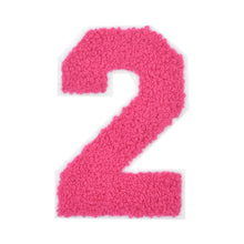 Load image into Gallery viewer, Varsity Numbers Candy Pink Chenille & White Felt