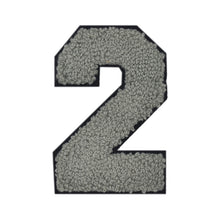Load image into Gallery viewer, Varsity Numbers Grey Chenille & Black Felt