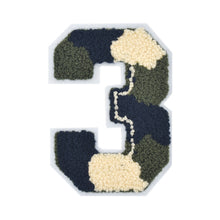 Load image into Gallery viewer, Varsity Numbers Camo Chenille & White Felt