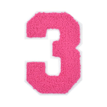 Load image into Gallery viewer, Varsity Numbers Candy Pink Chenille & White Felt