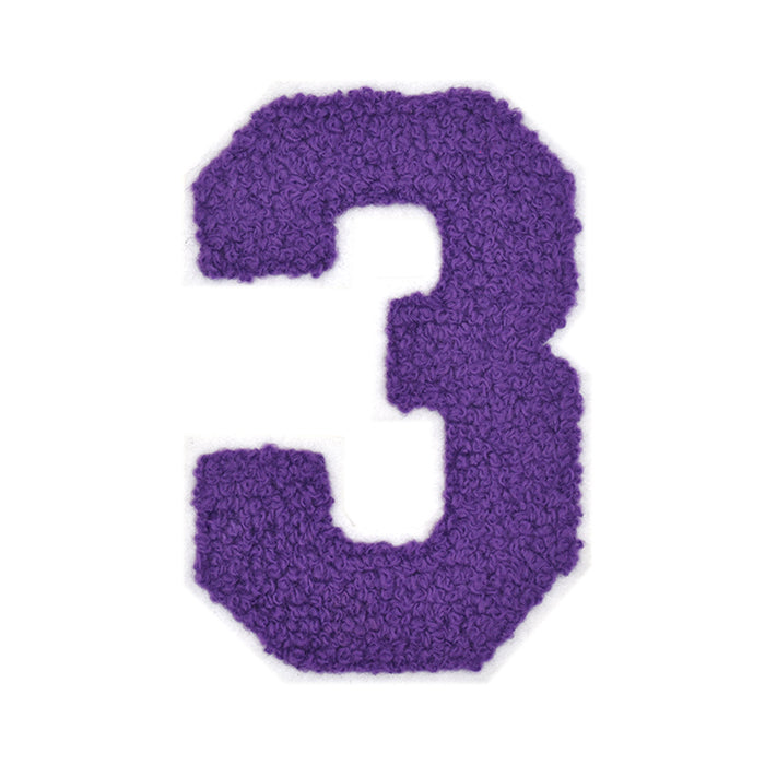 Varsity Numbers Purple Chenille & White Felt – tackletwill