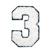 Load image into Gallery viewer, Varsity Numbers White Chenille & Black Felt