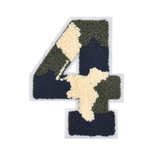 Load image into Gallery viewer, Varsity Numbers Camo Chenille & White Felt