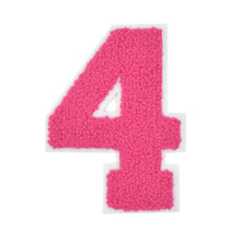Load image into Gallery viewer, Varsity Numbers Candy Pink Chenille & White Felt