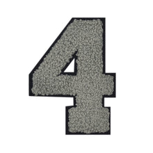 Load image into Gallery viewer, Varsity Numbers Grey Chenille & Black Felt