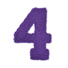 Load image into Gallery viewer, Varsity Numbers Purple Chenille & White Felt