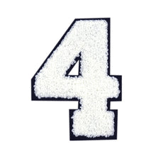 Load image into Gallery viewer, Varsity Numbers White Chenille & Black Felt