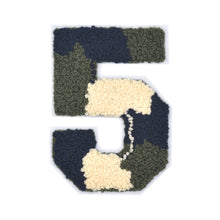 Load image into Gallery viewer, Varsity Numbers Camo Chenille & White Felt