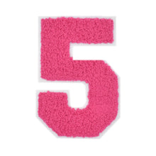 Load image into Gallery viewer, Varsity Numbers Candy Pink Chenille & White Felt
