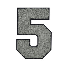 Load image into Gallery viewer, Varsity Numbers Grey Chenille & Black Felt