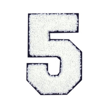 Load image into Gallery viewer, Varsity Numbers White Chenille & Black Felt