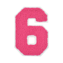 Load image into Gallery viewer, Varsity Numbers Candy Pink Chenille & White Felt