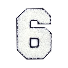 Load image into Gallery viewer, Varsity Numbers White Chenille & Black Felt
