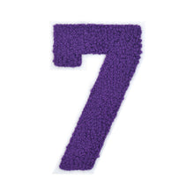 Load image into Gallery viewer, Varsity Numbers Purple Chenille & White Felt