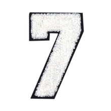 Load image into Gallery viewer, Varsity Numbers White Chenille & Black Felt